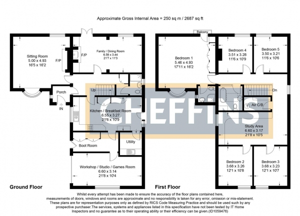 Floor Plan Image for 5 Bedroom Detached House for Sale in Hills Lane, Ely