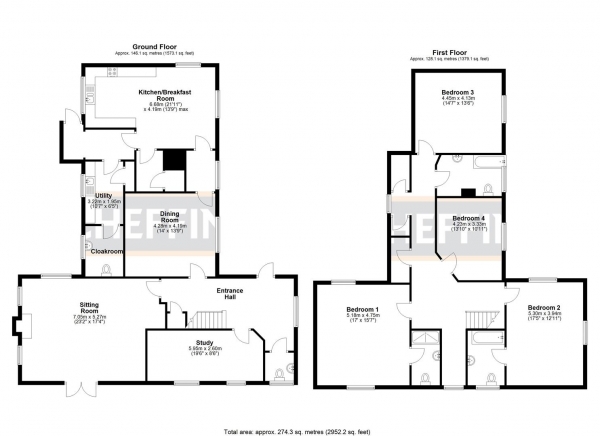 Floor Plan Image for 4 Bedroom Property for Sale in Lower Road, Wicken, Ely, Cambridgeshire