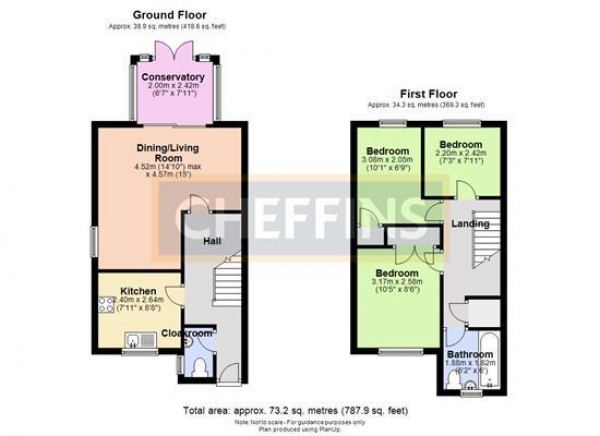 Floor Plan Image for 3 Bedroom Semi-Detached House to Rent in Peacock Way, Littleport, Ely