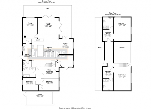 Floor Plan Image for 5 Bedroom Detached House for Sale in Ely Road, Little Downham