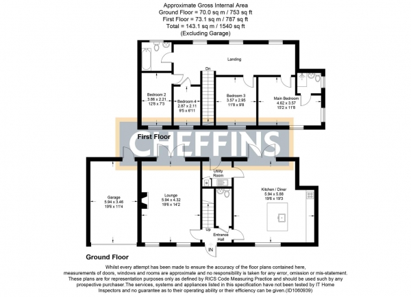 Floor Plan Image for 4 Bedroom Detached House for Sale in Petersfield, Stretham, Ely