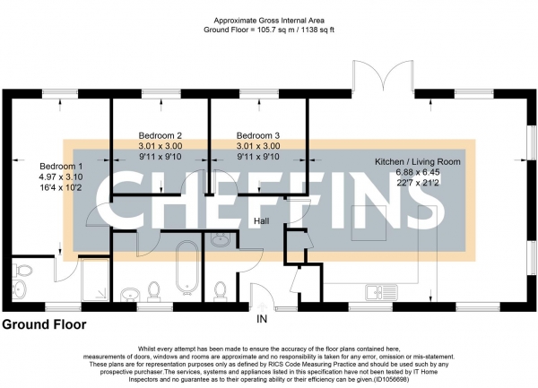 Floor Plan Image for 3 Bedroom Property for Sale in Meadowlands off Orchard Row, Soham