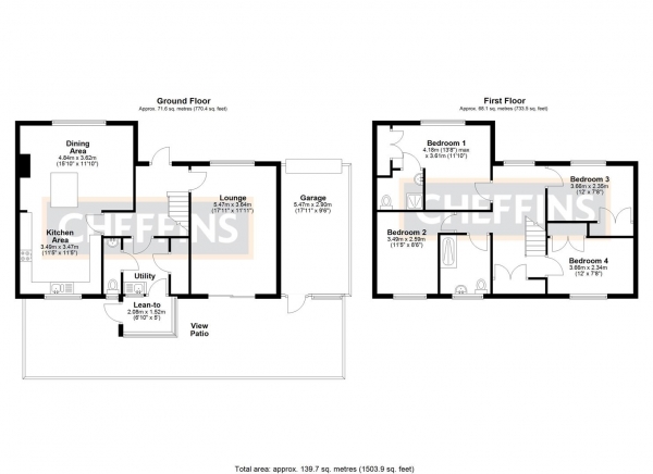 Floor Plan Image for 4 Bedroom Detached House for Sale in Cannon Street, Little Downham, Ely