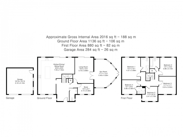 Floor Plan Image for 5 Bedroom Detached House for Sale in Orchard Way, Haddenham, Ely