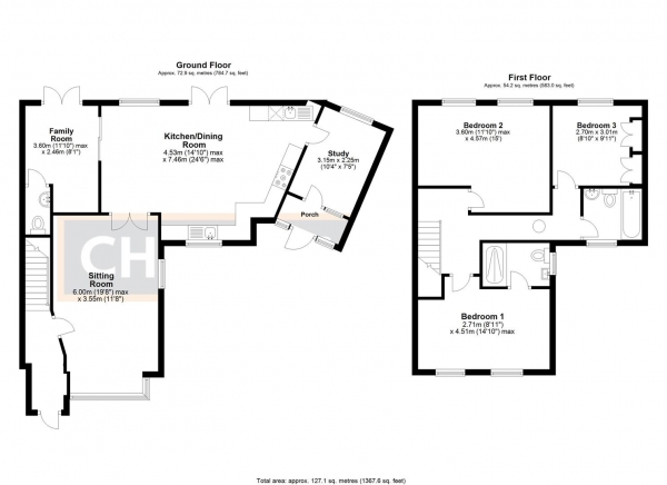 Floor Plan Image for 3 Bedroom Semi-Detached House for Sale in Kitson Gardens, Stretham, Ely