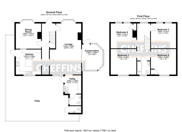 Floor Plan Image for 4 Bedroom Detached House for Sale in Mepal Road, Witcham, Ely