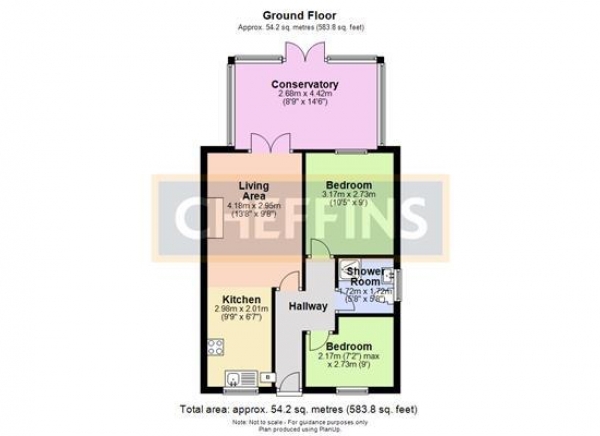 Floor Plan Image for 2 Bedroom Semi-Detached Bungalow to Rent in The Orchards, Sutton
