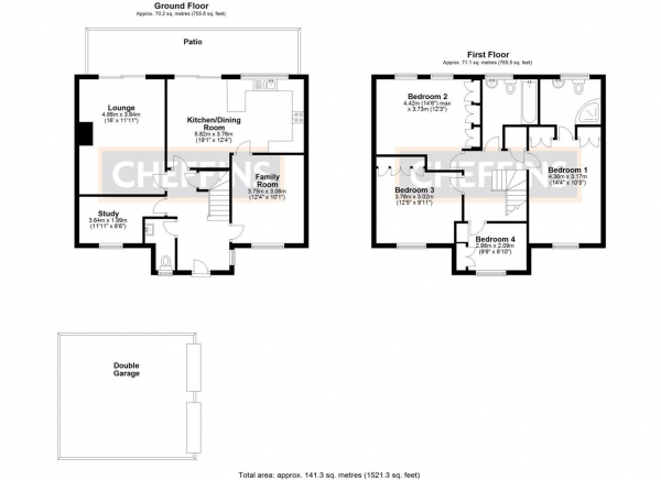 Floor Plan Image for 4 Bedroom Detached House for Sale in Leicester Close, Ely