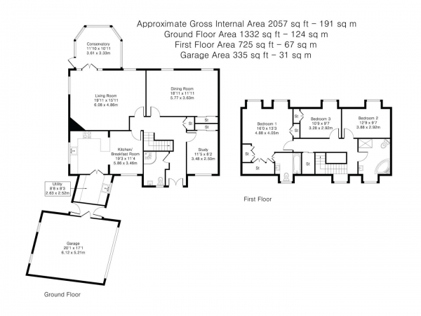 Floor Plan Image for 4 Bedroom Detached House for Sale in Padnal Bank, Prickwillow, Ely