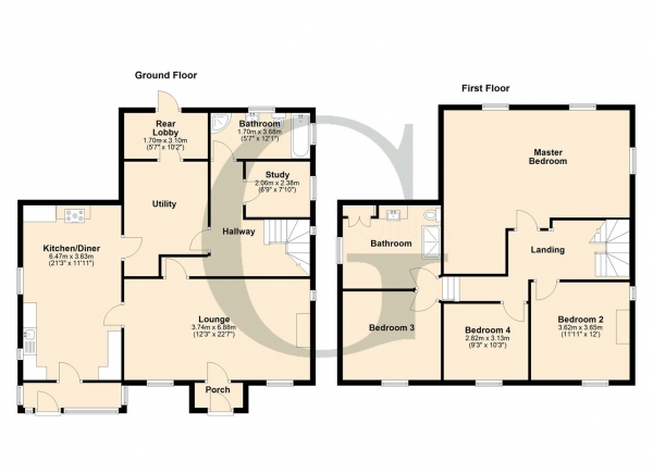 Floor Plan Image for Property for Sale in Cross Lane, Blidworth, Mansfield