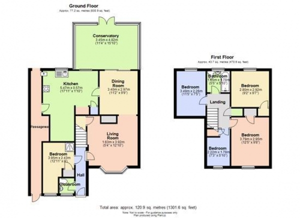 Floor Plan Image for 5 Bedroom Detached House to Rent in Longfields, Ely