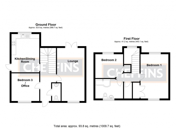 Floor Plan Image for 3 Bedroom Detached House for Sale in Pond Lane, Little Downham, Ely