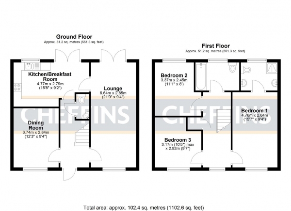 Floor Plan Image for 3 Bedroom Detached House for Sale in Main Street, Wardy Hill