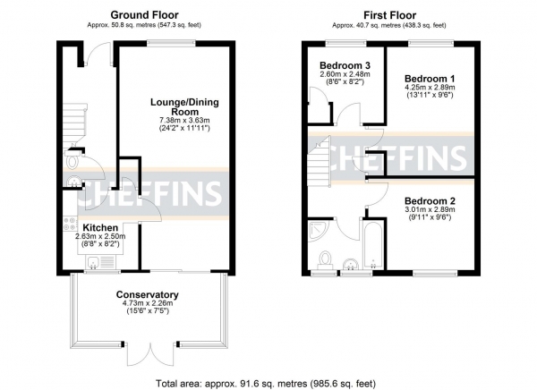 Floor Plan Image for 3 Bedroom Detached House for Sale in Limes Close, Littleport, Ely