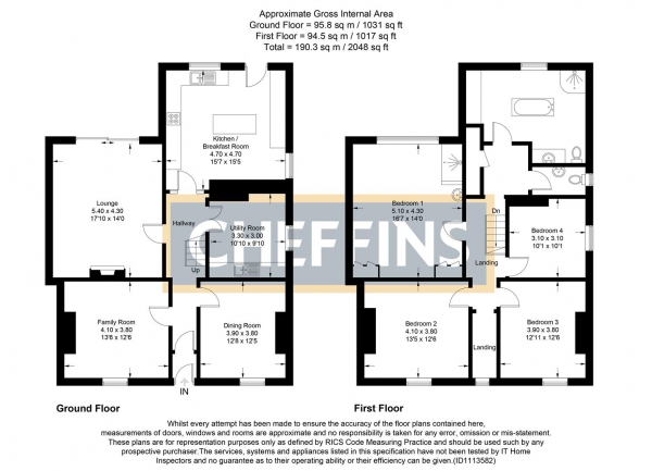 Floor Plan for 4 Bedroom Detached House for Sale in High Street, Sutton, Ely, CB6, 2RB - Guide Price &pound525,000