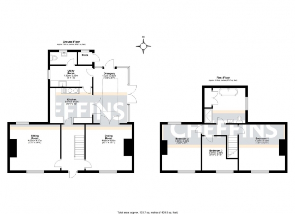 Floor Plan Image for 3 Bedroom Detached House for Sale in Main Street, Wardy Hill, Ely