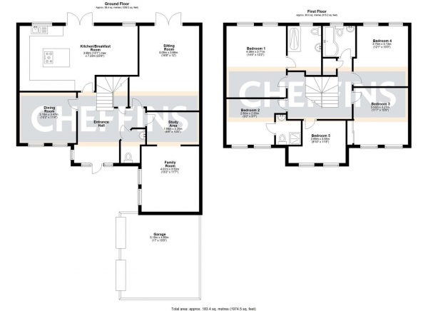 Floor Plan Image for 5 Bedroom Detached House for Sale in Orchard Way, Haddenham, Ely