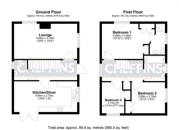 Floor Plan Image for 3 Bedroom Detached House for Sale in Columbine Road, Ely