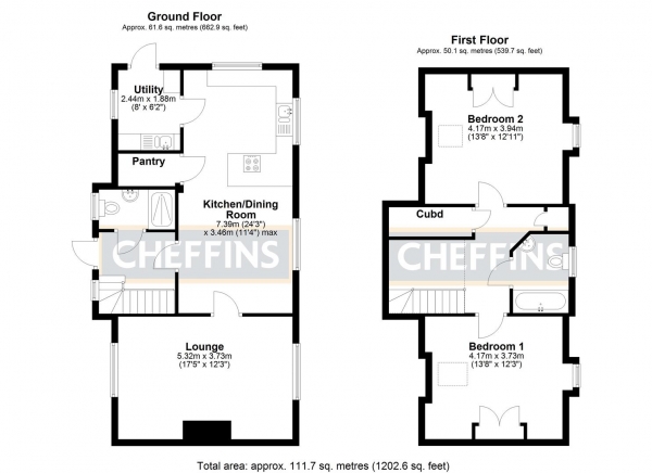 Floor Plan Image for 2 Bedroom Detached Bungalow for Sale in High Street, Wicken, Ely