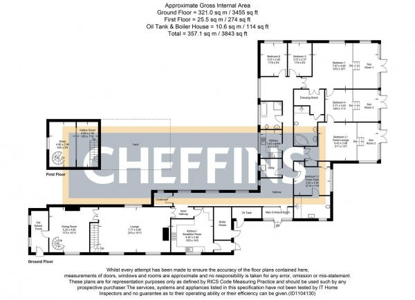 Floor Plan Image for 6 Bedroom Semi-Detached House for Sale in School Lane, Coveney, Ely