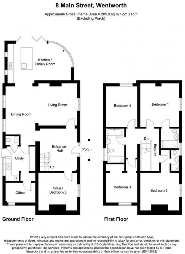 Floor Plan Image for 4 Bedroom Property for Sale in Main Street, Wentworth, Ely