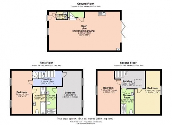 Floor Plan Image for 4 Bedroom Property to Rent in Three Cups Walk, Ely