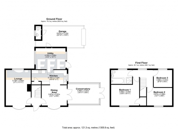 Floor Plan Image for 3 Bedroom Detached House for Sale in Mildenhall Road, Littleport