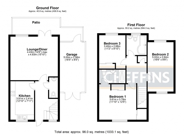 Floor Plan Image for 3 Bedroom Semi-Detached House for Sale in Blaydon Place, Sutton, Ely