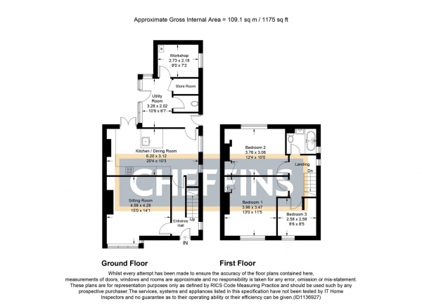 Floor Plan Image for 3 Bedroom Semi-Detached House for Sale in The Wyches, Little Thetford