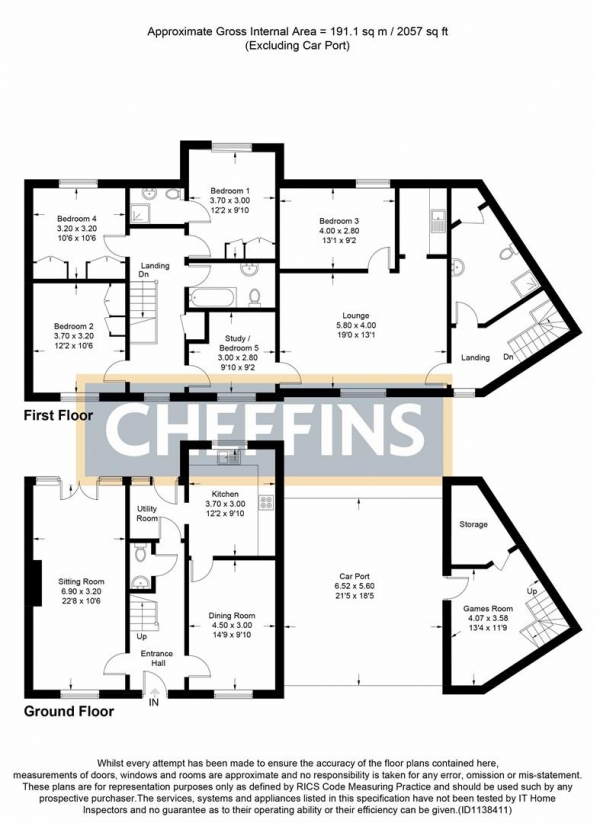 Floor Plan Image for 5 Bedroom Semi-Detached House for Sale in Brooke Grove, Ely