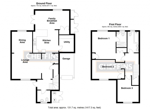 Floor Plan Image for 3 Bedroom Semi-Detached House for Sale in Nigel Road, Ely