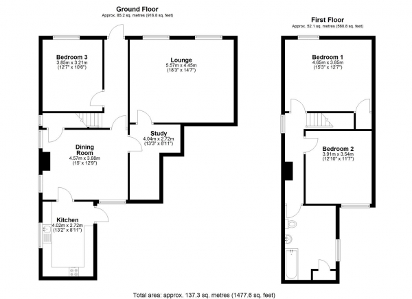 Floor Plan Image for 2 Bedroom Semi-Detached House for Sale in Victoria Street, Littleport, Ely