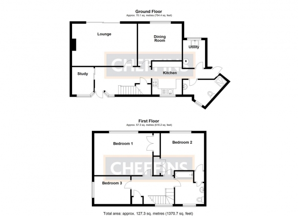 Floor Plan Image for 3 Bedroom Detached House for Sale in Main Street, Witchford