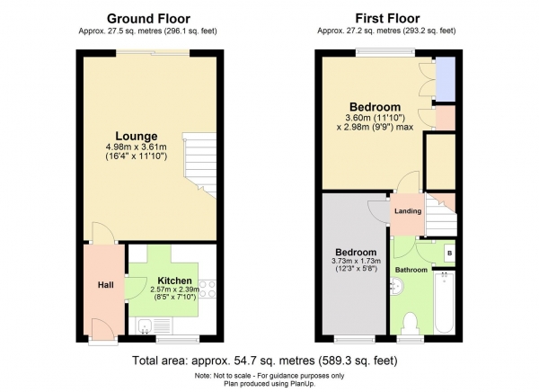 Floor Plan Image for 2 Bedroom Terraced House to Rent in Morton Close, Ely