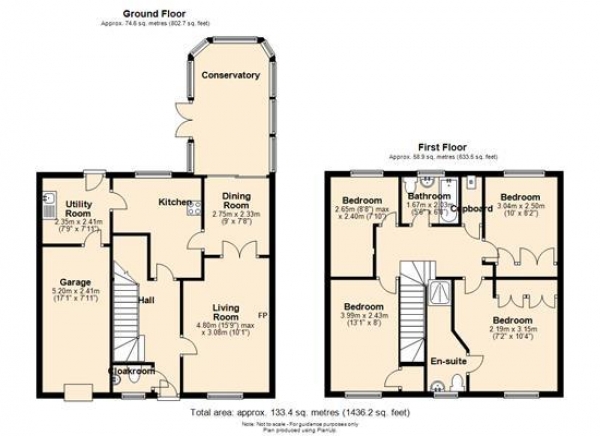 Floor Plan Image for 4 Bedroom Detached House to Rent in Williams Close, Ely