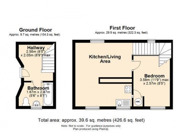 Floor Plan Image for 1 Bedroom Maisonette to Rent in Vermuyden Gardens, Sutton