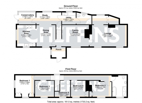 Floor Plan Image for 5 Bedroom Detached House to Rent in Downham Road, Ely