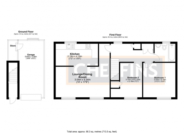 Floor Plan Image for 2 Bedroom Apartment for Sale in Merivale Way, Ely