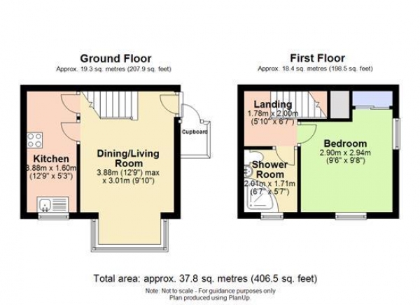 Floor Plan Image for 1 Bedroom Terraced House to Rent in John Amner Close, Ely