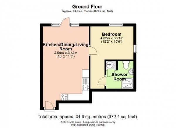 Floor Plan Image for 1 Bedroom Flat to Rent in Church Lane, Littleport, Ely