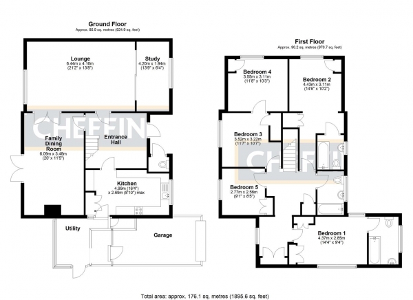 Floor Plan Image for 5 Bedroom Detached House for Sale in Tower Road, Ely