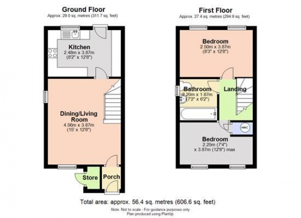 Floor Plan Image for 2 Bedroom Semi-Detached House to Rent in Sycamore Lane, Ely