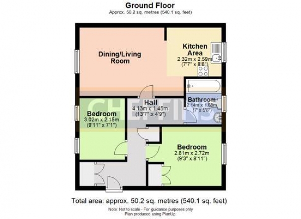 Floor Plan Image for 2 Bedroom Property to Rent in Murfitt Close, Ely