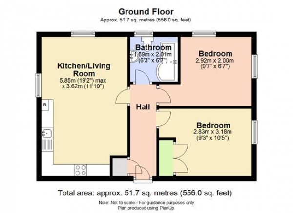 Floor Plan Image for 2 Bedroom Property to Rent in Missin Gate, Broad Street, Ely