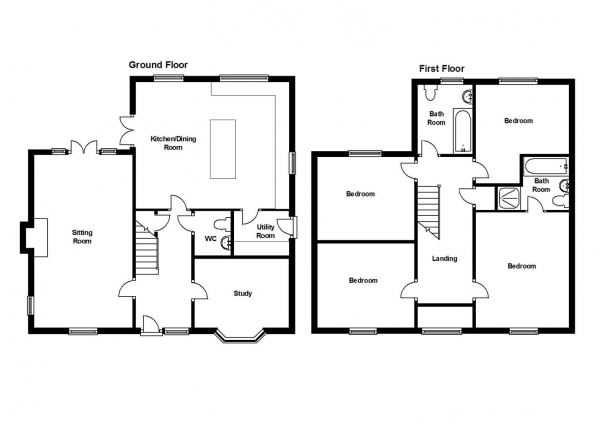 Floor Plan Image for 4 Bedroom Detached House to Rent in 60 High Street, Stetchworth, Cambridgeshire