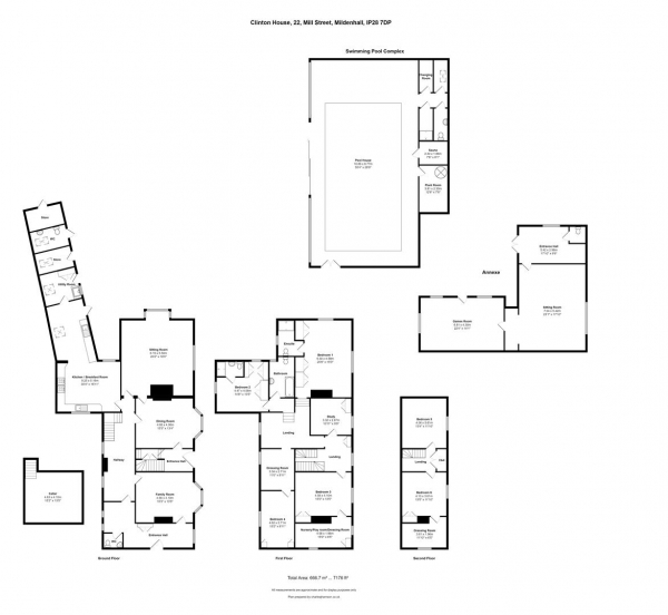 Floor Plan Image for 6 Bedroom Detached House to Rent in Mill Street, Mildenhall, Bury St. Edmunds