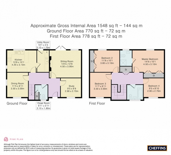 Floor Plan Image for 4 Bedroom Detached House for Sale in Fox Green, Great Bradley