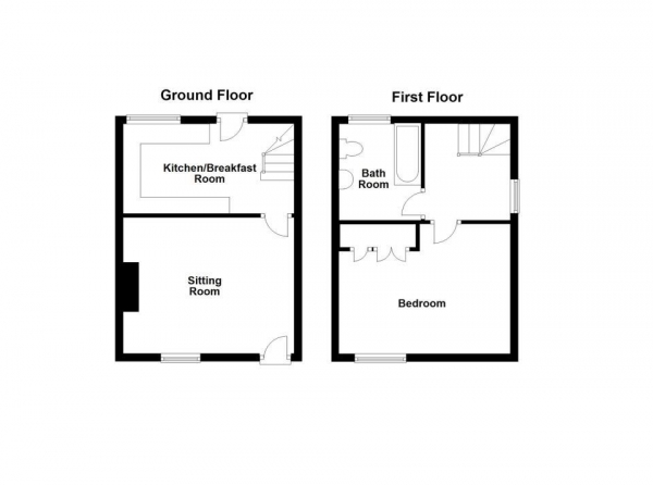 Floor Plan Image for 1 Bedroom Property to Rent in High Street, Swaffham Prior, Cambridge