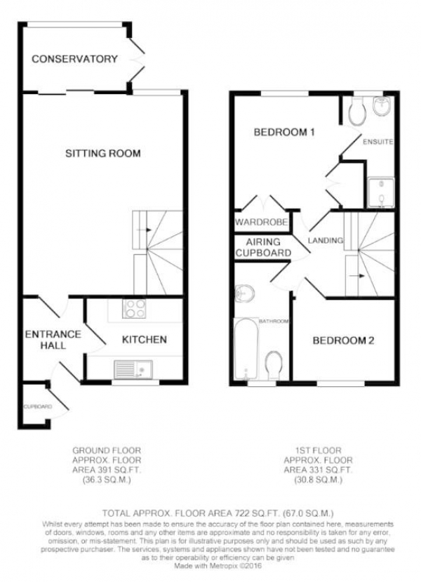 Floor Plan Image for 2 Bedroom Terraced House for Sale in Fairlawns, Newmarket