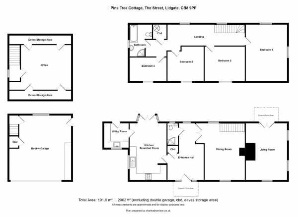 Floor Plan Image for 4 Bedroom Detached House to Rent in The Street, Lidgate, Newmarket